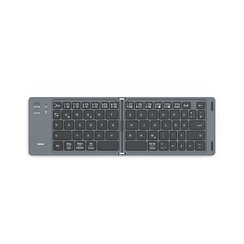 Hama Travel 450 QWERTZ Deutsch Bluetooth Schwarz, Dunkles Grau