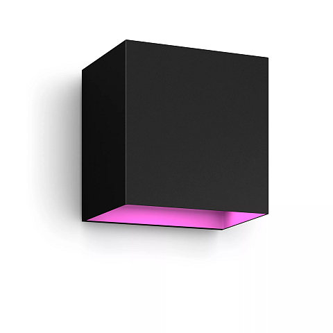 Philips Hue White and Color ambiance Resonate Outdoor einstrahlige Wandleuchte schwarz