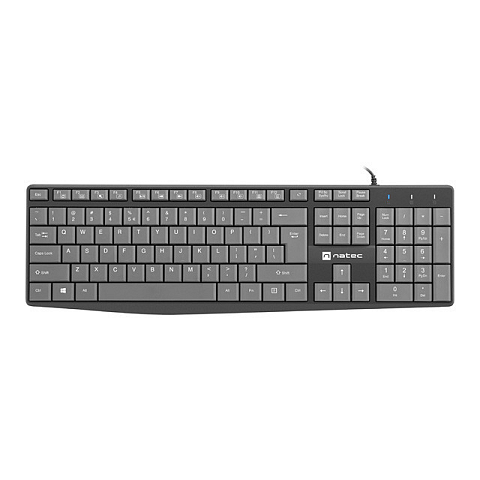 NATEC NAUTILUS Tastatur Heimbüro USB QWERTY US International Schwarz, Grau