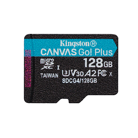 Kingston Technology 128GB microSDXC Canvas Go Plus Gen4 200R A2 U3 Einzelpaket ohne ADP