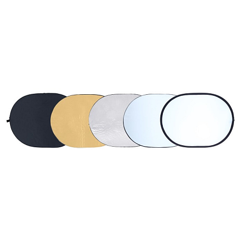 Rollei 28022 Fotostudio-Reflektor Oval Schwarz, Gold, Silber, Weiß