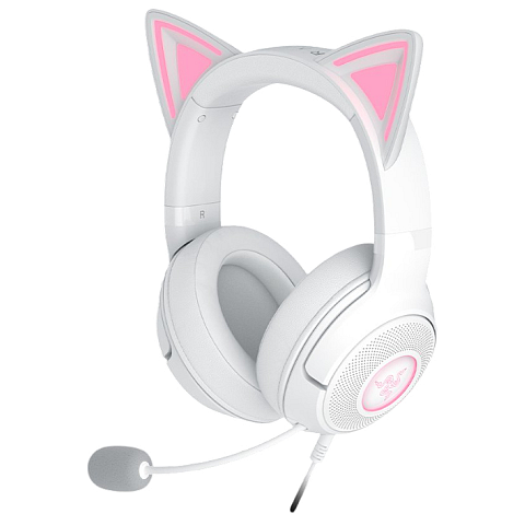 Razer Kraken Kitty V2 Kopfhörer Kabelgebunden Kopfband Gaming USB Typ-A Weiß