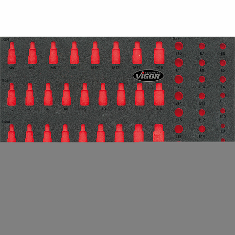 Vigor V2838 Zubehör für Aufbewahrungsbox Schwarz, Rot Teiler-Set