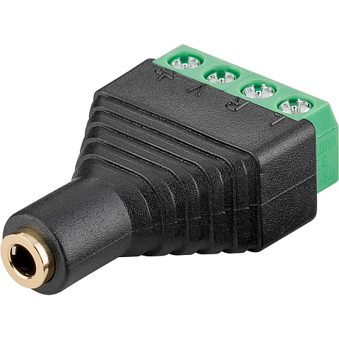Goobay 59200 Anschlussblock 4 Schwarz, Grün