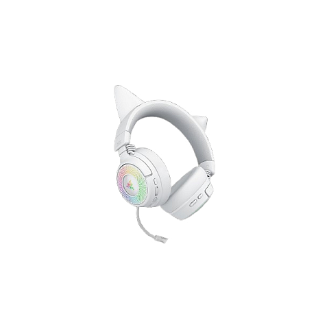 Razer Kraken Kitty V3 Pro - White Kopfhörer Verkabelt & Kabellos Kopfband Gaming USB Typ-A Bluetooth Weiß