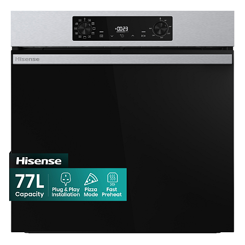 Hisense BI622AXPGUK Backofen 77 l 2500 W Schwarz, Edelstahl