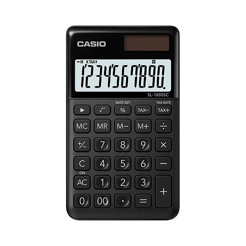 Casio SL-1000SC-BK Taschenrechner Tasche Einfacher Taschenrechner Schwarz