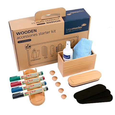 Legamaster WOODEN Whiteboard Starterset 17-teilig