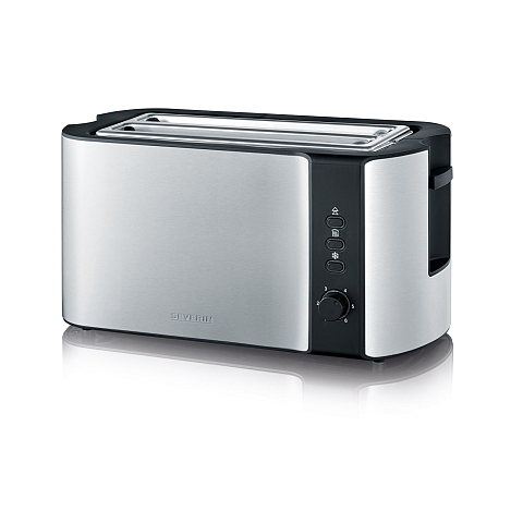 Severin AT 2590 Toaster 2 Scheibe(n) 1400 W Schwarz, Silber