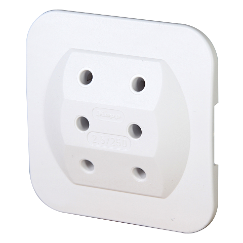 Kopp 174902005 Netzstecker-Adapter Typ C (Euro-Stecker) Weiß