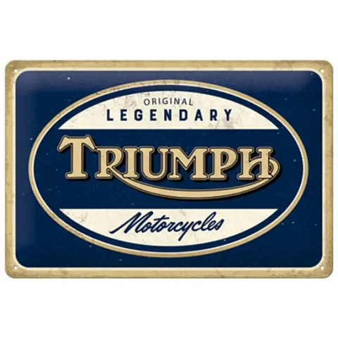 Nostalgic Art Triumph Motorcycles Dekoratives Schild & Tafel für drinnen Metall Mehrfarbig