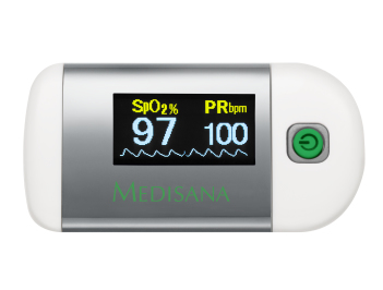 Medisana PM 100 Pulsmessgerät Finger Silber, Weiß