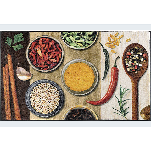 wash+dry Hot Spices Dekorative Fußmatte Drinnen Rechteckig Mehrfarbig