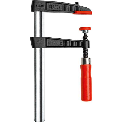 BESSEY TG40 Schraubzwinge F-Klammer 40 cm Aluminium, Schwarz, Rot