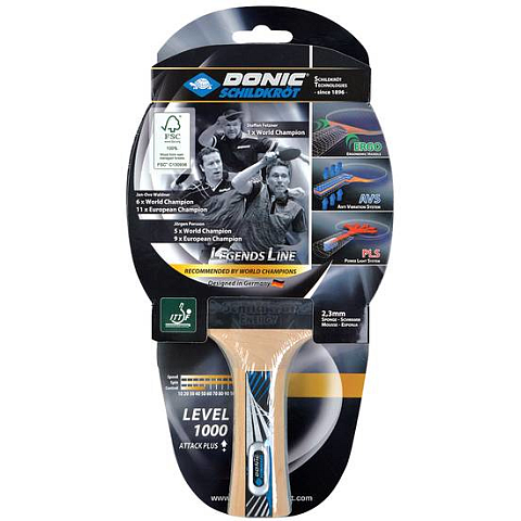 Donic Schildkröt Legends 1000 Tischtennisplatte Schwarz, Blau, Holz