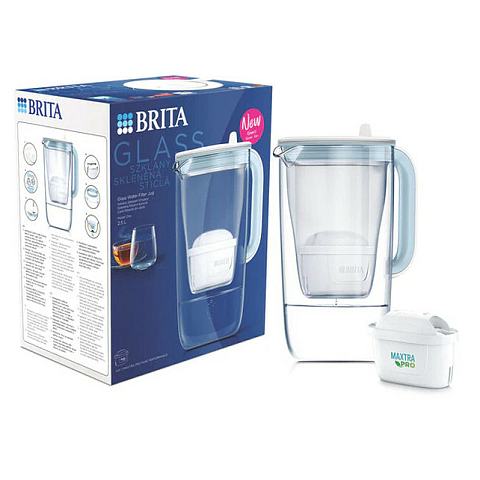 Brita 1050452 Wasserfilter Aufsatz-Wasserfilter 2,5 l Blau, Weiß