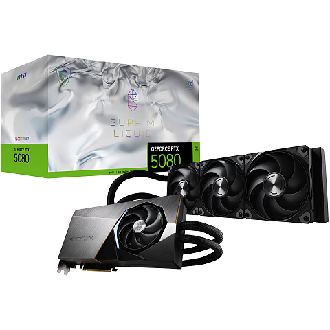 MSI SUPRIM GEFORCE RTX 5080 16G LIQUID SOC Grafikkarte NVIDIA 16 GB GDDR7