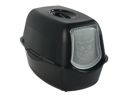 Rotho Bailey Katze Katzenklo mit Haube Schwarz