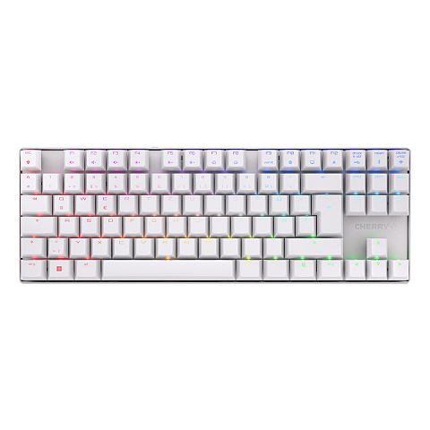 CHERRY MX 8.2 TKL Wireless RGB Tastatur Gaming USB + RF Wireless + Bluetooth QWERTZ Deutsch Weiß