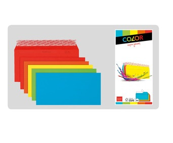 Elco 74617.00 Briefumschlag C6/C5 (114 x 229 mm) Blau, Grün, Orange, Rot, Gelb 20 Stück(e)