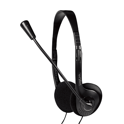 LogiLink HS0052 Kopfhörer & Headset Kabelgebunden Kopfband Büro/Callcenter Schwarz