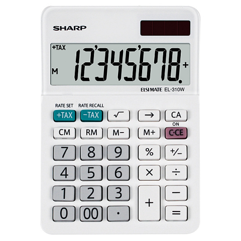Sharp EL-310W Taschenrechner Desktop Finanzrechner Weiß