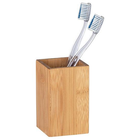 WENKO 23983100 Zahnbürstenhalter Holz Freistehender Zahnbürstenhalter