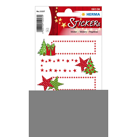 HERMA 15257 Dekorativer Aufkleber Papier Braun, Grün, Rot, Weiß Permanent 10 Stück(e)