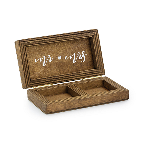 PartyDeco Ring Box Hochzeit Holz