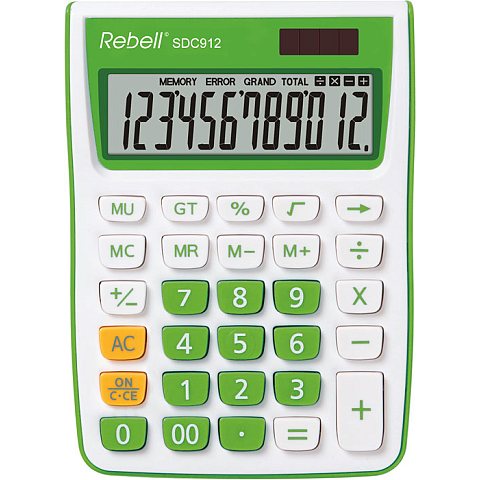 Rebell SDC912 Taschenrechner Desktop Einfacher Taschenrechner Grün