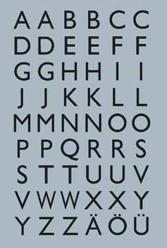HERMA Letters 13x12mm A-Z silver foil black selbstklebendes Etikett