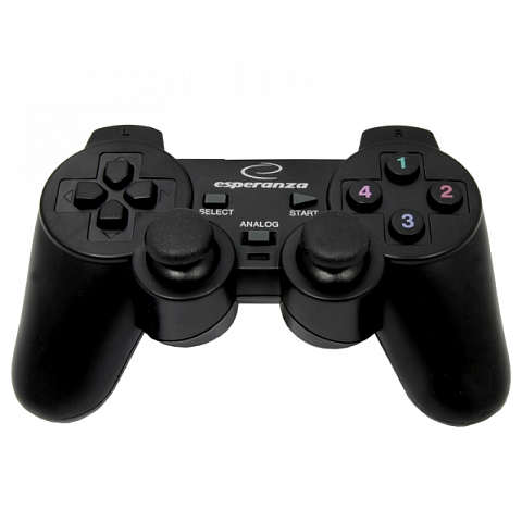 Esperanza EG102 Gaming-Controller Schwarz USB 2.0 Gamepad Analog / Digital PC, Playstation 3
