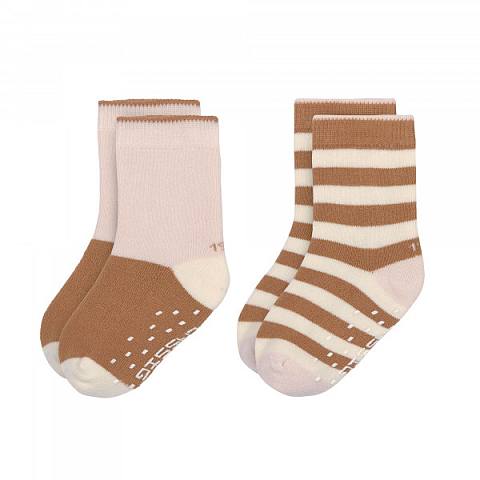Lässig 1532002066-19 Socke Unisex Crew-Socken Braun, Orange, Rose 2 Paar(e)
