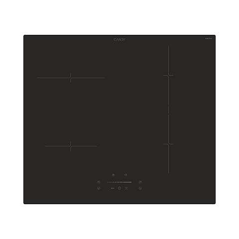 Candy CTP6SC4/E1 Schwarz Integriert 59 cm Zonen-Induktionskochfeld 4 Zone(n) Integrierte Haube