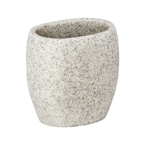 WENKO Nature 22019100 Zahnbürstenhalter Grau Freistehender Zahnbürstenhalter