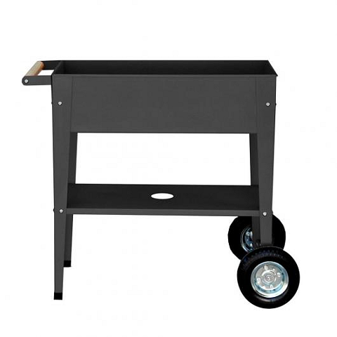 Herstera 08933901 Blumenkübel Drinnen/Draußen Pflanzwagen Freistehend Galvanisiertes Stahl Anthrazit