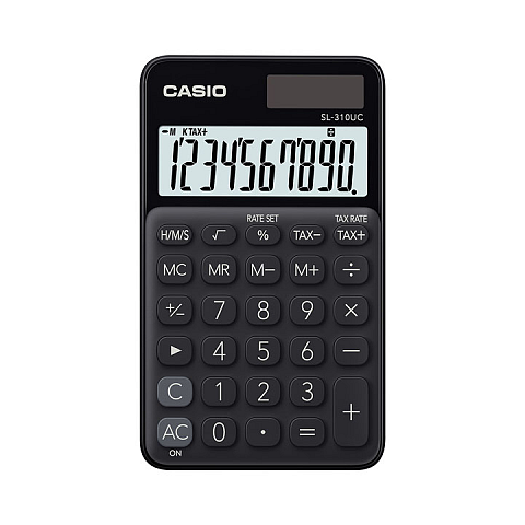 Casio SL-310UC-BK Taschenrechner Tasche Einfacher Taschenrechner Schwarz