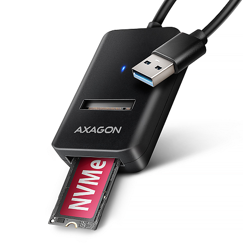 Axagon ADM2-AM USB-A 10Gbps - M.2 NVMe & SATA SSD Adapter