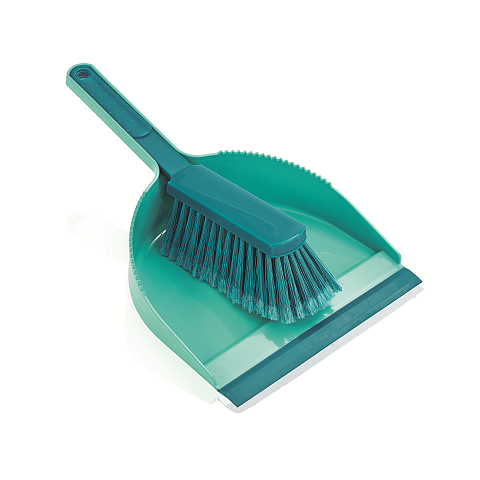 Leifheit 41401 Kehrblech/Kehrblech-Set Blau, Türkis Schaufel & Besen im Set