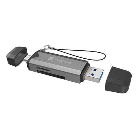 NATEC NCZ-2262 Kartenleser USB 3.1 Eingebaut Schwarz, Dunkles Grau