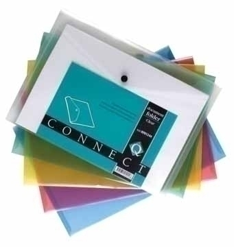 Connect Document Folder A4 Transparent Red Rot