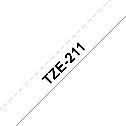 Brother TZe-211 Etiketten erstellendes Band Schwarz auf weiss