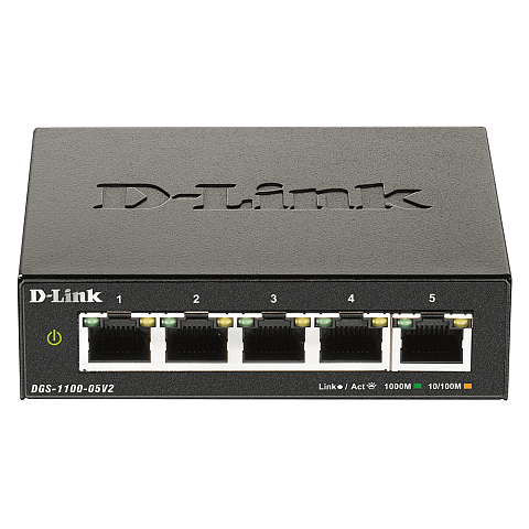 D-Link DGS-1100-05V2/E Netzwerk-Switch Managed L2 Gigabit Ethernet (10/100/1000) Schwarz