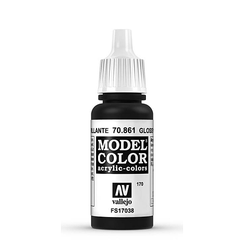 Vallejo 70.861 Acrylfarbe 17 ml Schwarz Flasche