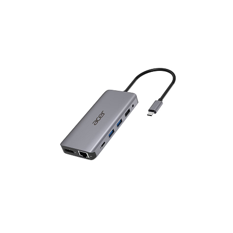 Acer 12-in-1 Type-C Dongle Kabelgebunden USB 3.2 Gen 1 (3.1 Gen 1) Type-C Silber