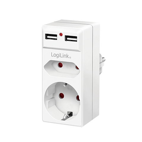LogiLink PA0276 Spannungsschutz Weiß 1 AC-Ausgänge 230 V