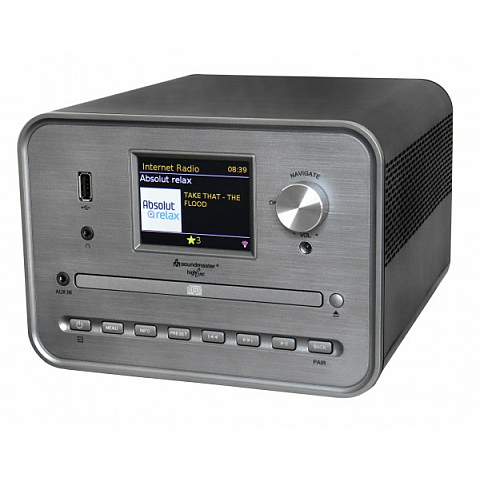 Soundmaster ICD1050SW Tragbares Stereosystem Analog & Digital 7 W DAB+, FM Grau Playback MP3