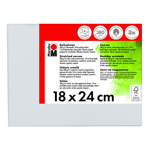 Marabu 1616000000180 Lackierung Vorgestreckte Leinwand