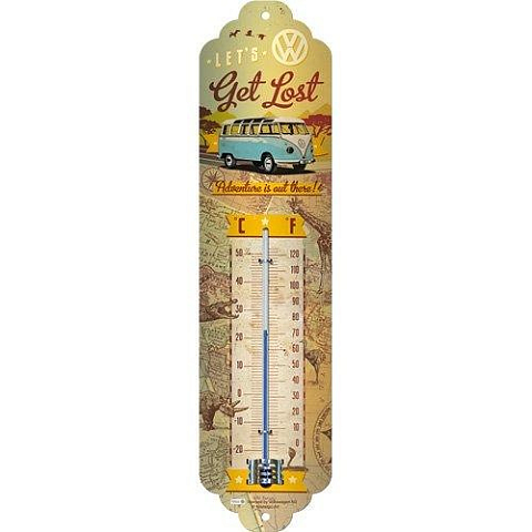Nostalgic Art Thermometer VW Bus Drinnen/Draußen Mehrfarbig