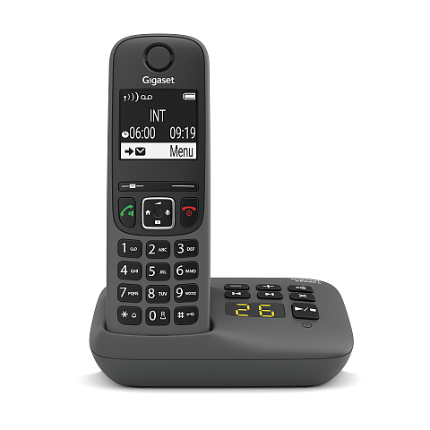 Gigaset AE690A Analoges/DECT-Telefon Anrufer-Identifikation Anthrazit